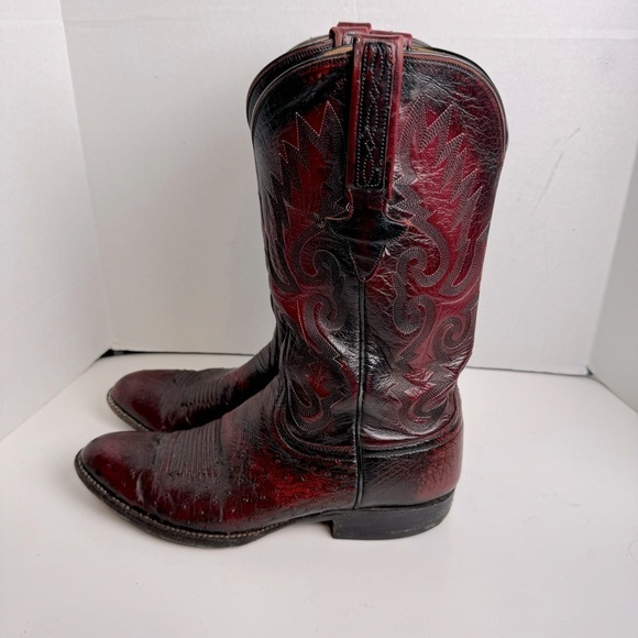 Lucchese Men’s Ostrich Quill Boots Round Toe Cowboy Western Classic Size 9A - Picture 8 of 15